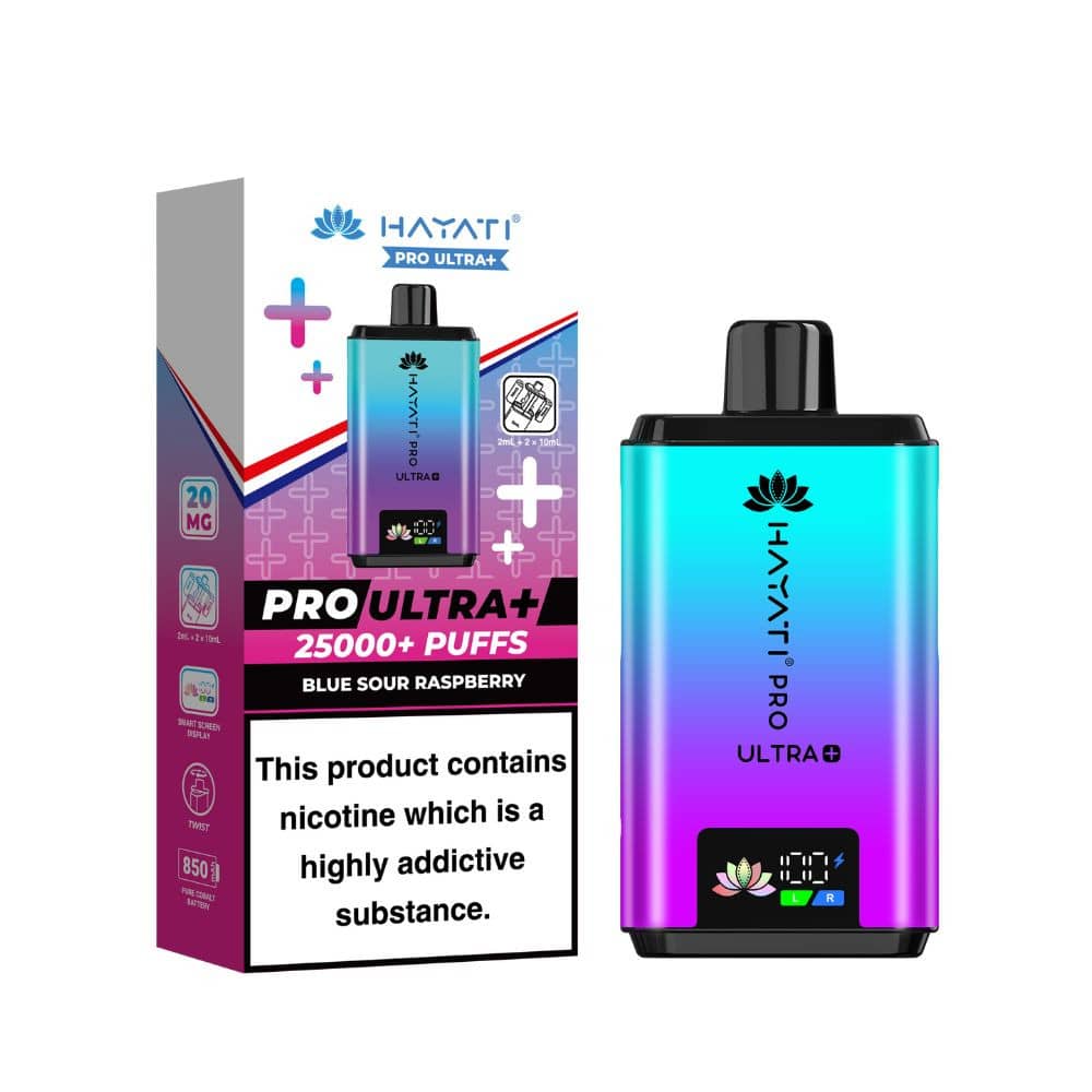 Hayati Pro Ultra Plus 25k Prefilled Vape Kit Blue Sour Raspberry