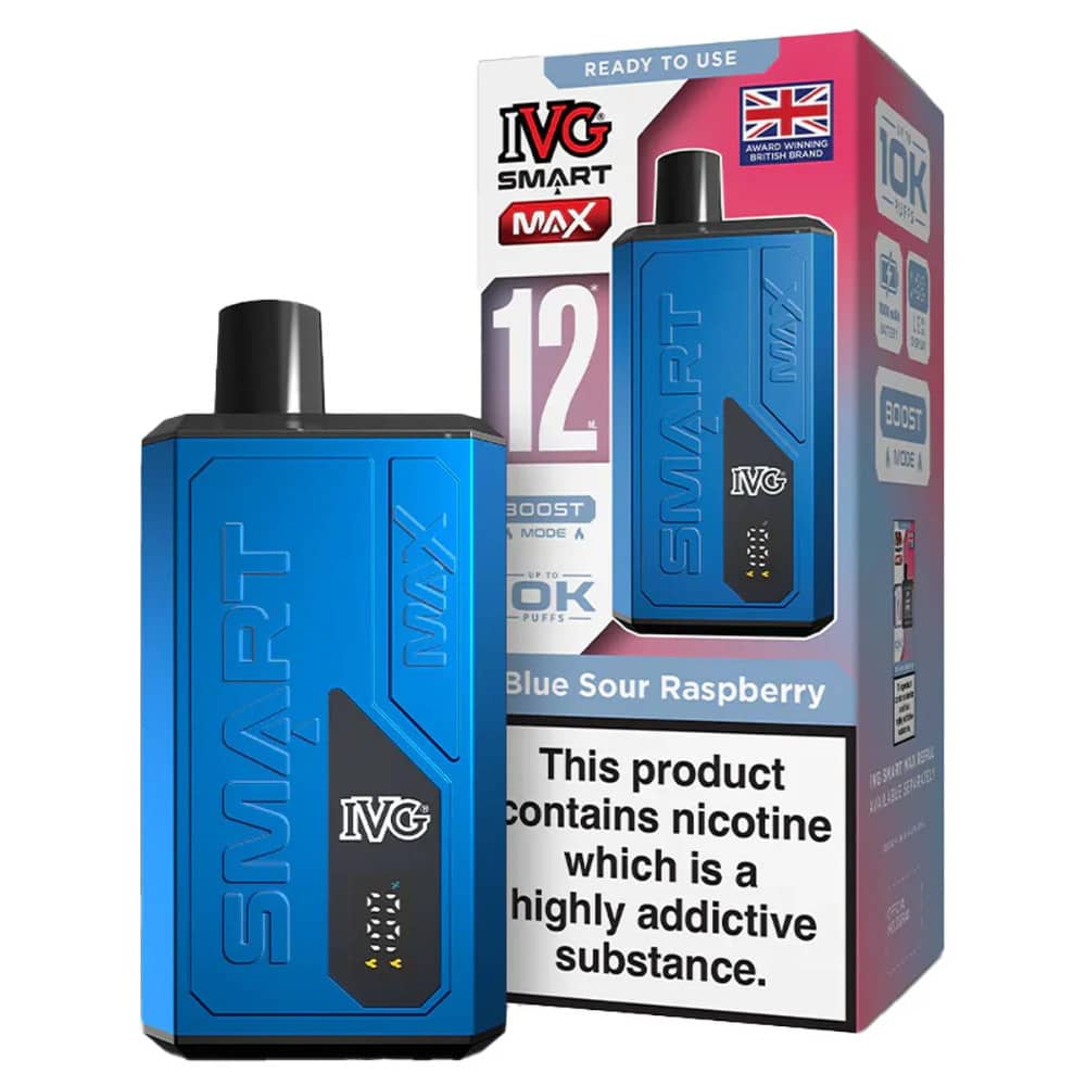 IVG Smart Max 10k Prefilled Vape Kit Blue Sour Raspberry