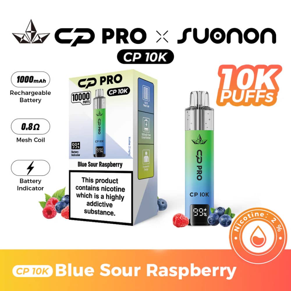 Crystal Pro CP 10k Prefilled Pod Vape Kit Blue Sour Raspberries