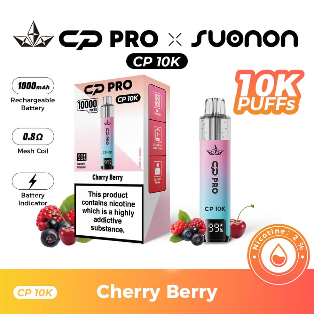 Crystal Pro CP 10k Prefilled Pod Vape Kit Cherry Berry