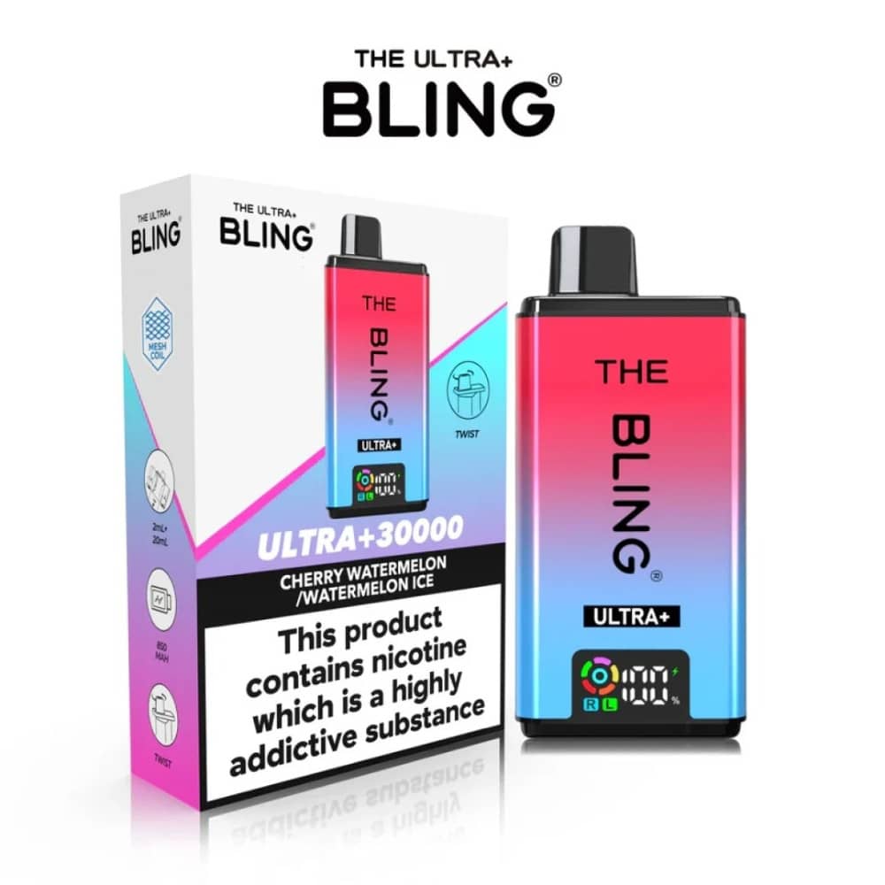 The Crystal Bling Ultra Plus 30K Prefilled Vape Kit Cherry Watermelon / Watermelon Ice