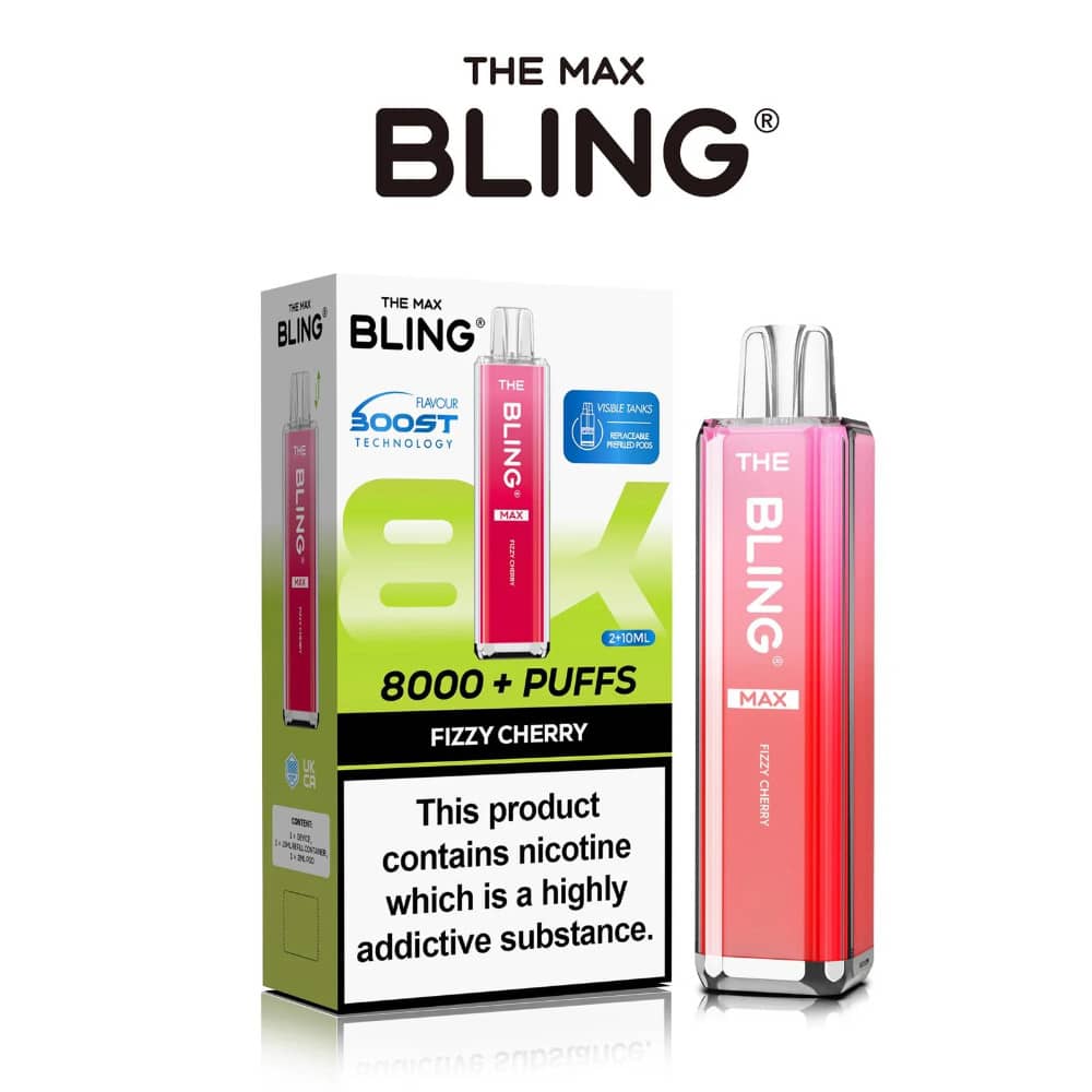 The Crystal Bling Pro Max 10k Prefilled Vape Kit Fizzy Cherry