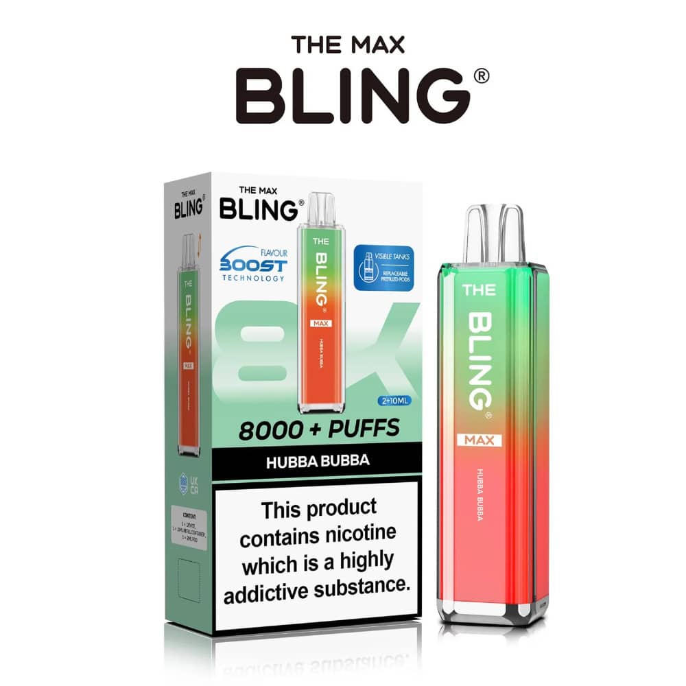 The Crystal Bling Pro Max 10k Prefilled Vape Kit Hubba Bubba