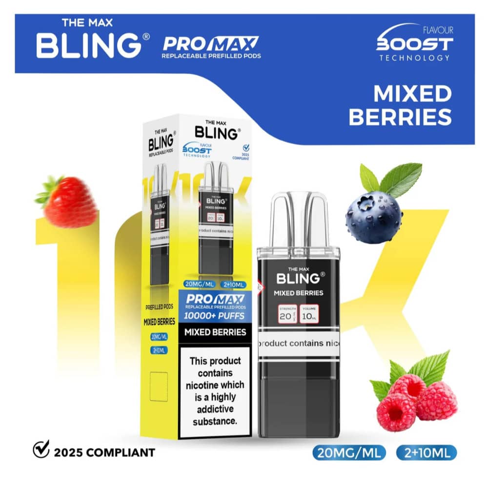 The Crystal Bling Pro Max 10k Pods Mixed Berries