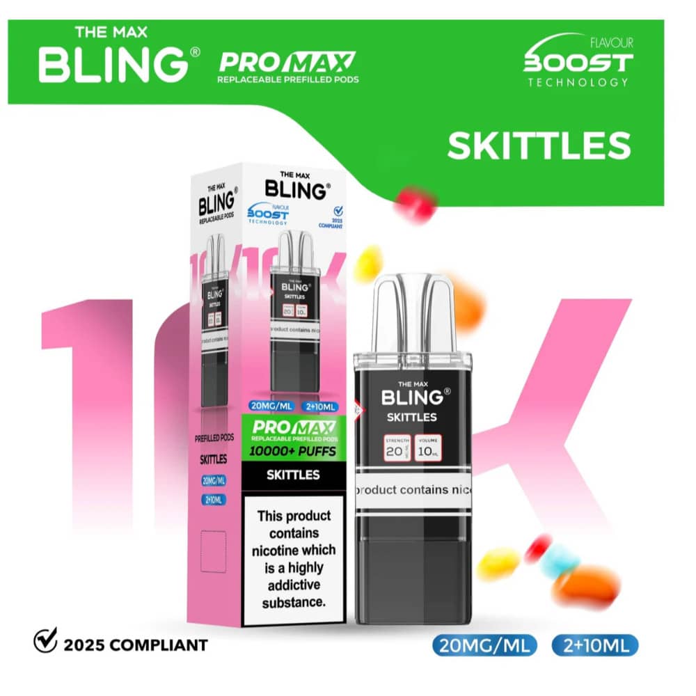 The Crystal Bling Pro Max 10k Pods Skittles