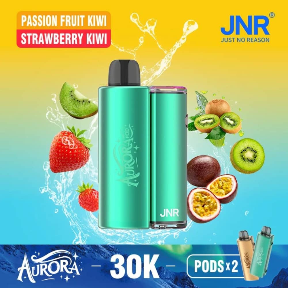 JNR Aurora 30k Prefilled Vape Kit Passionfruit Kiwi / Strawberry Kiwi