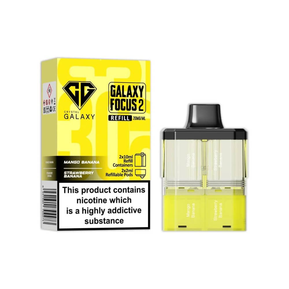 Crystal Galaxy 30k Focus 2 Pods Mango Banana / Strawberry Banana
