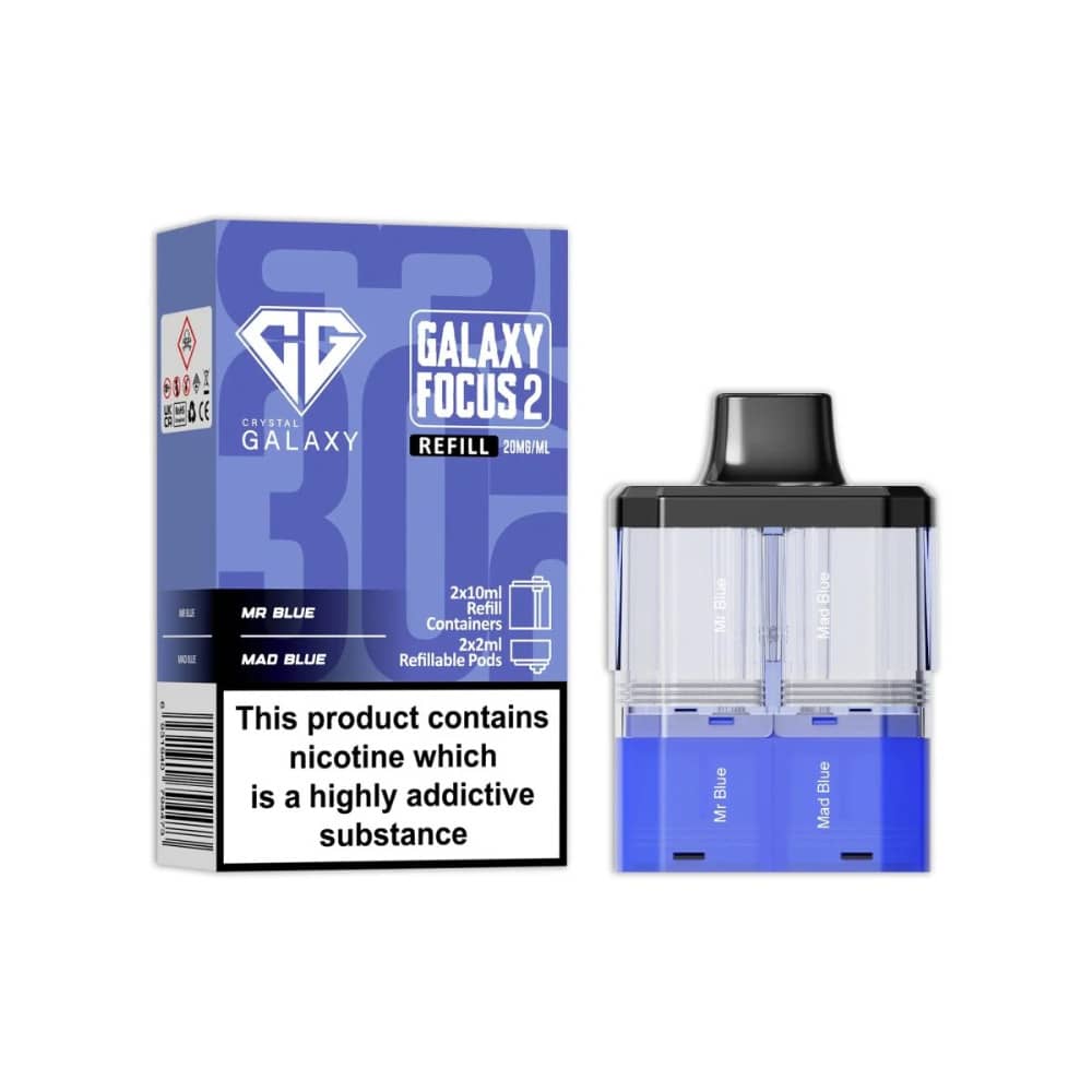 Crystal Galaxy 30k Focus 2 Pods Mr Blue / Mad Blue