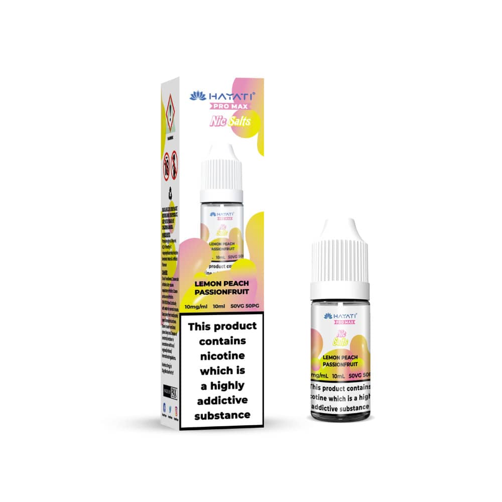 Hayati Pro Max Nic Salts E-Liquids 10ml Lemon Peach Passionfruit 10mg