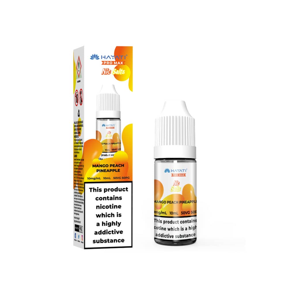 Hayati Pro Max Nic Salts E-Liquids 10ml Mango Peach Pineapple 10mg