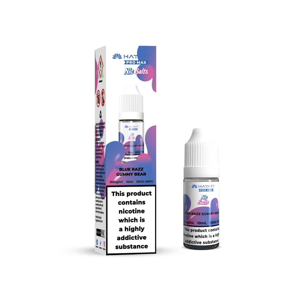 Hayati Pro Max Nic Salts E-Liquids 10ml Blue Razz Gummy Bear 10mg