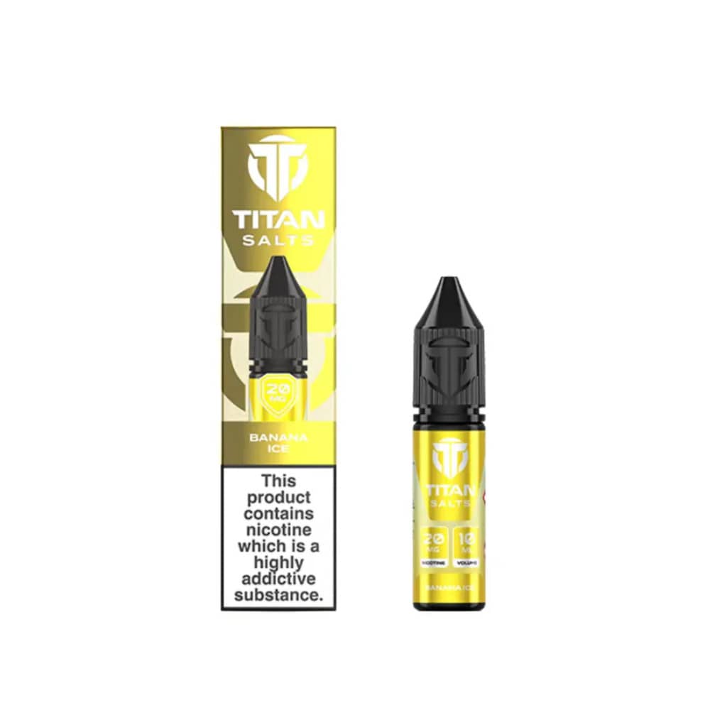 Titan Nic Salts e liquids 10ml Banana Ice 20mg