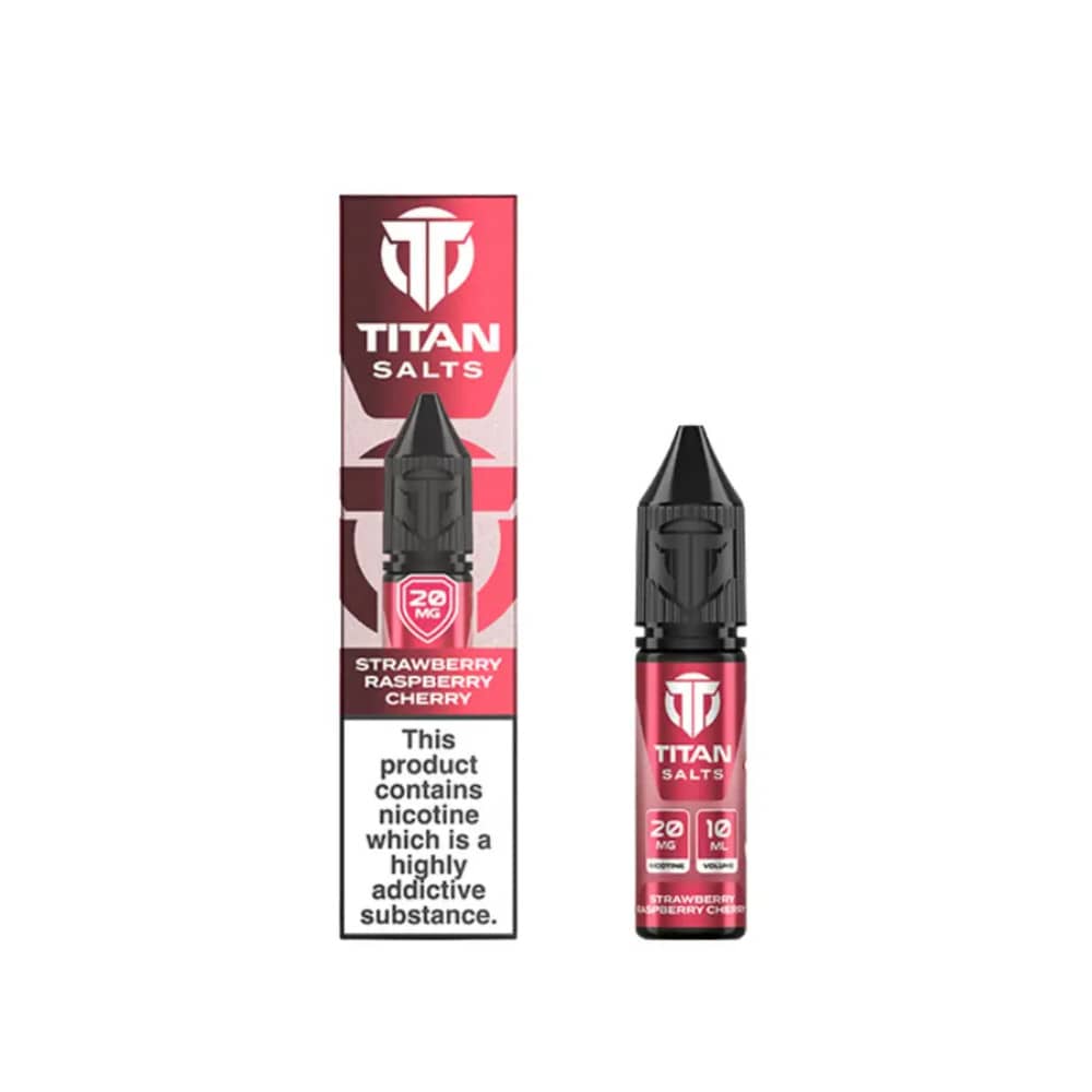 Titan Nic Salts e liquids 10ml Strawberry Raspberry Cherry 10mg