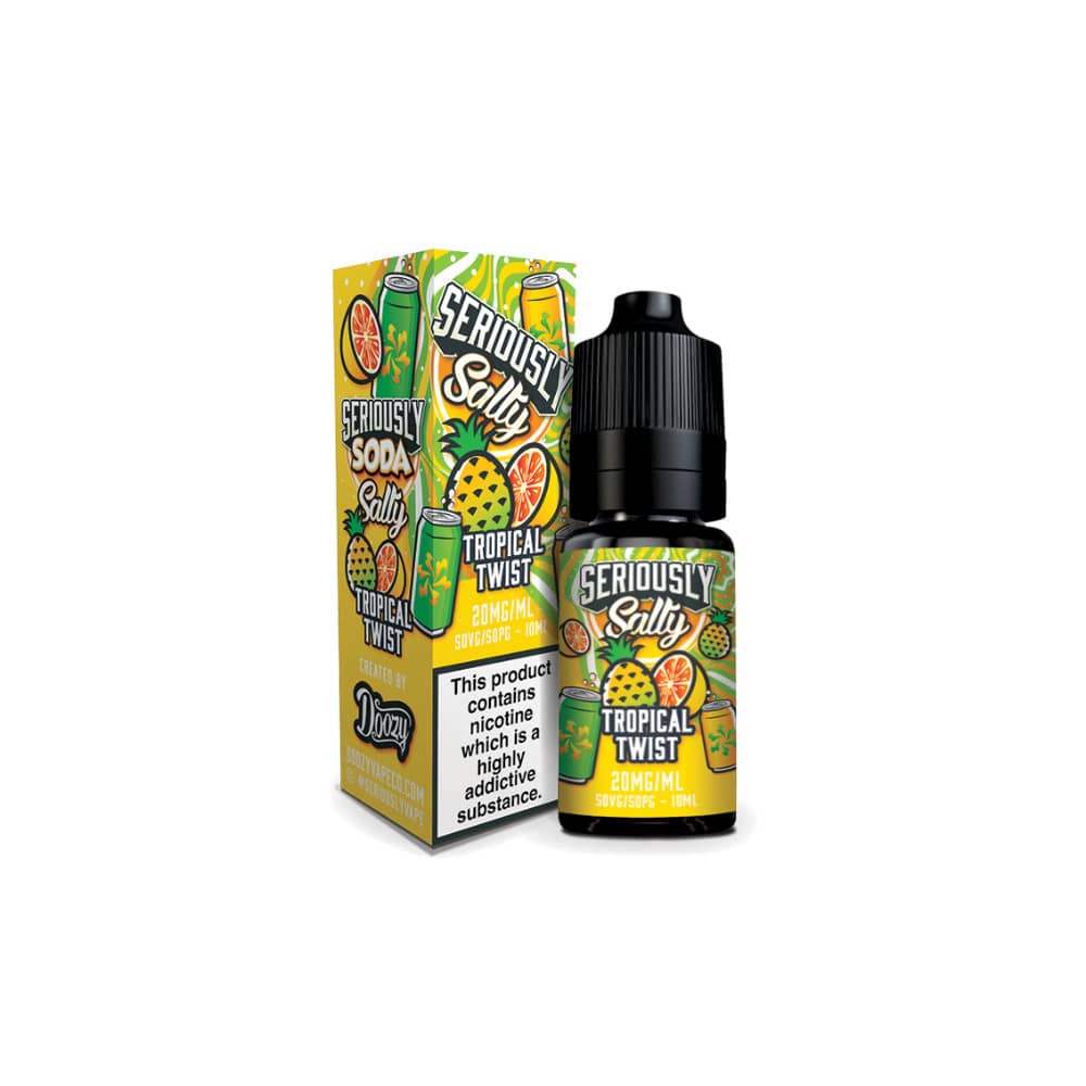 Doozy Serious Soda Nic Salts e liquids 10ml Tropical Twist 10mg