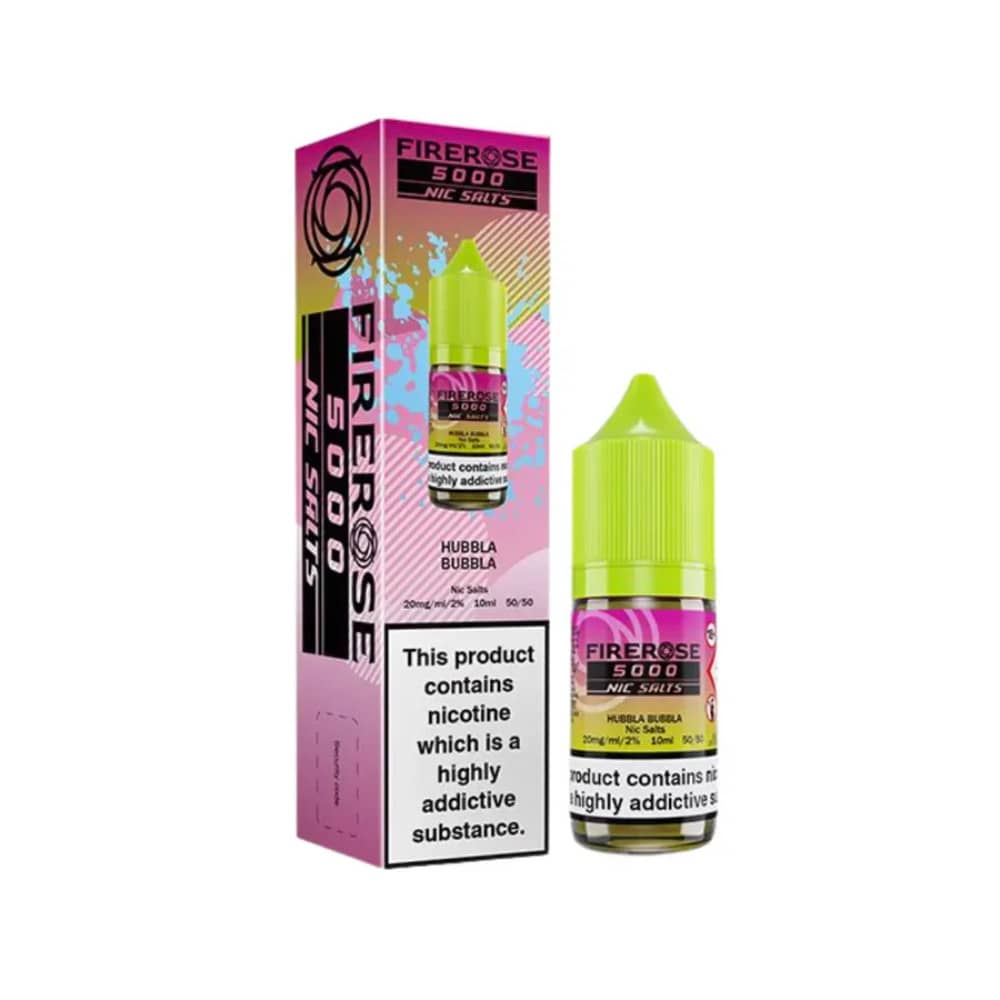 Firerose 5000 Nic Salts e liquids 10ml Hubba Bubba 10mg