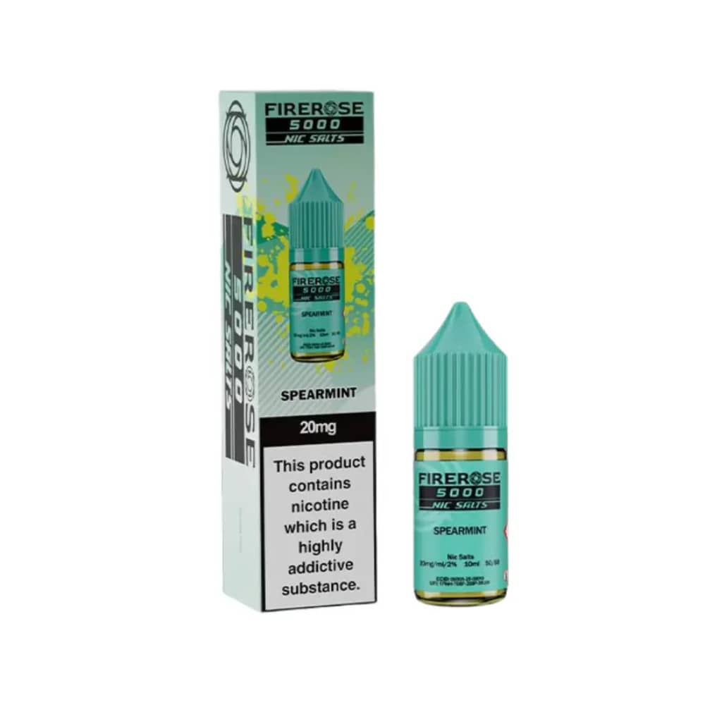 Firerose 5000 Nic Salts e liquids 10ml Spearmint 20mg
