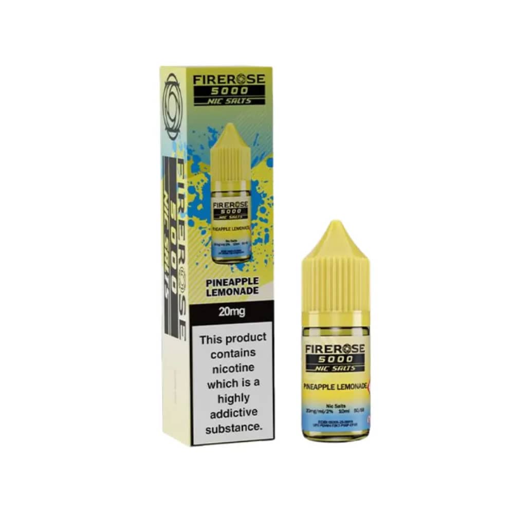 Firerose 5000 Nic Salts e liquids 10ml Pineapple Lemonade 20mg