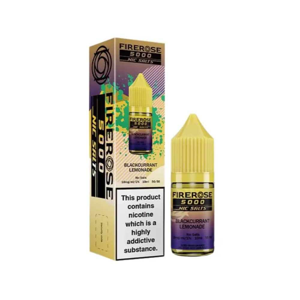 Firerose 5000 Nic Salts e liquids 10ml Blackcurrant Lemonade 10mg
