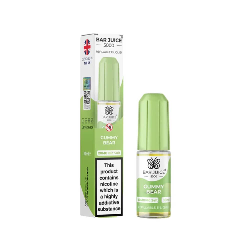 Bar Juice Nic Salts E-Liquids 10ml Gummy Bear 10mg