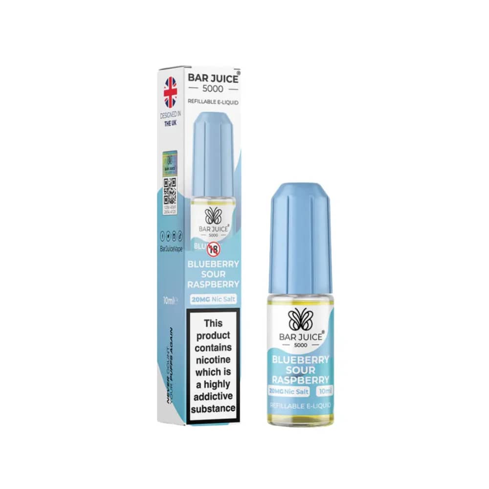 Bar Juice Nic Salts E-Liquids 10ml Blue Sour Raspberry 10mg