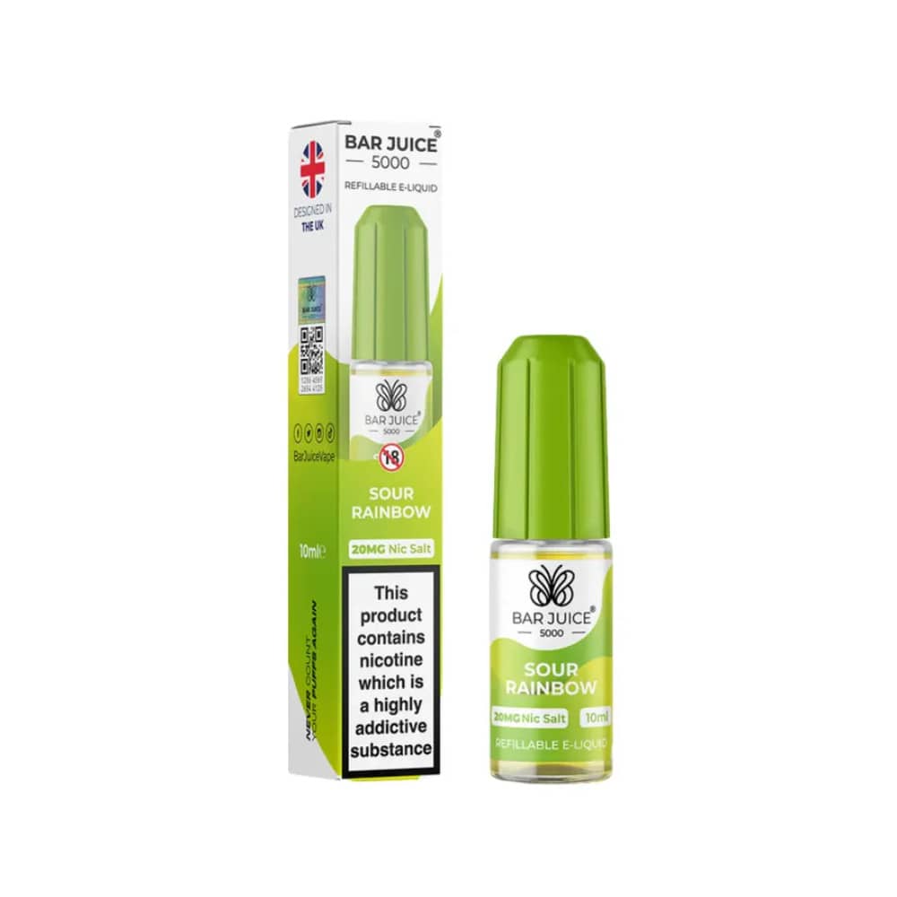 Bar Juice Nic Salts E-Liquids 10ml Sour Rainbow 10mg