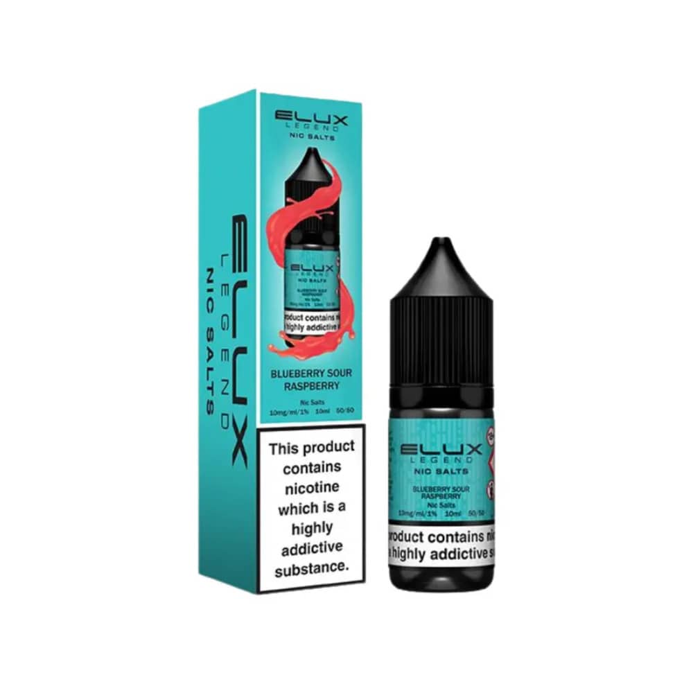 Elux Legend Nic Salts E-Liquids 10ml Blue Sour Raspberry 10mg