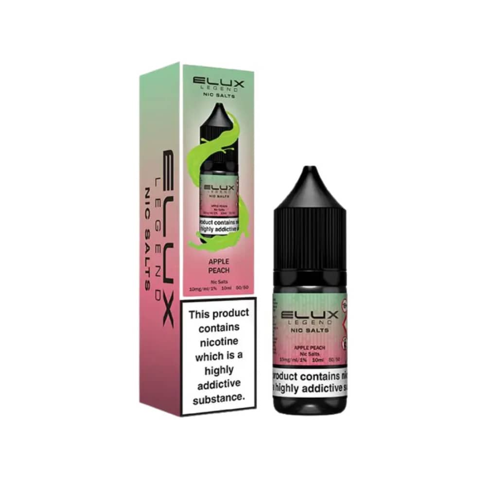 Elux Legend Nic Salts E-Liquids 10ml Apple Peach 20mg