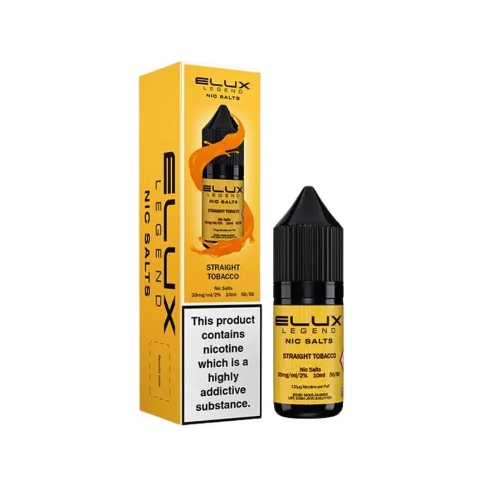 Elux Legend Nic Salts E-Liquids 10ml Straight Tobacco 20mg