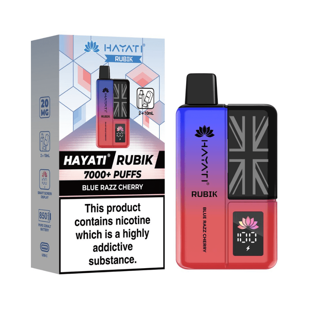Hayati Rubik 7000 Prefilled Vape Kit Blue Razz Cherry