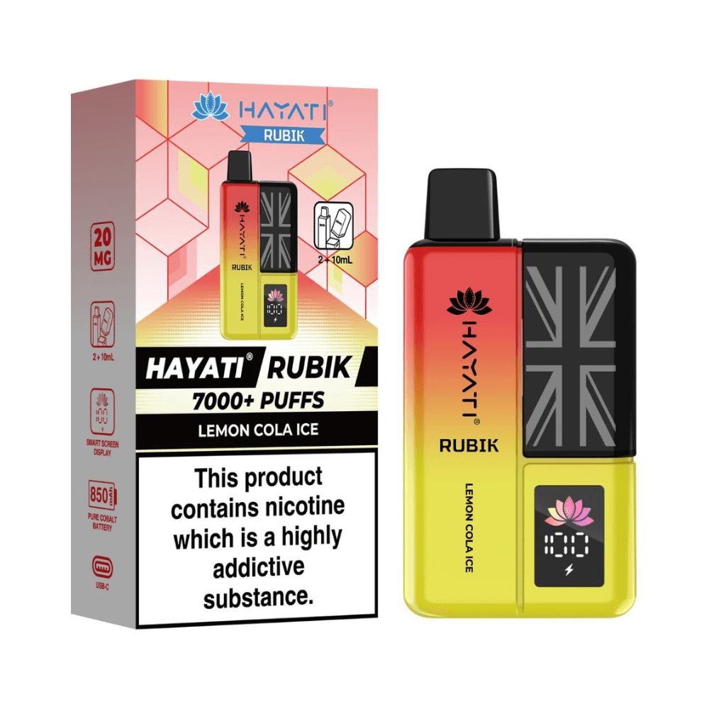 Hayati Rubik 7000 Prefilled Vape Kit Lemon Cola Ice