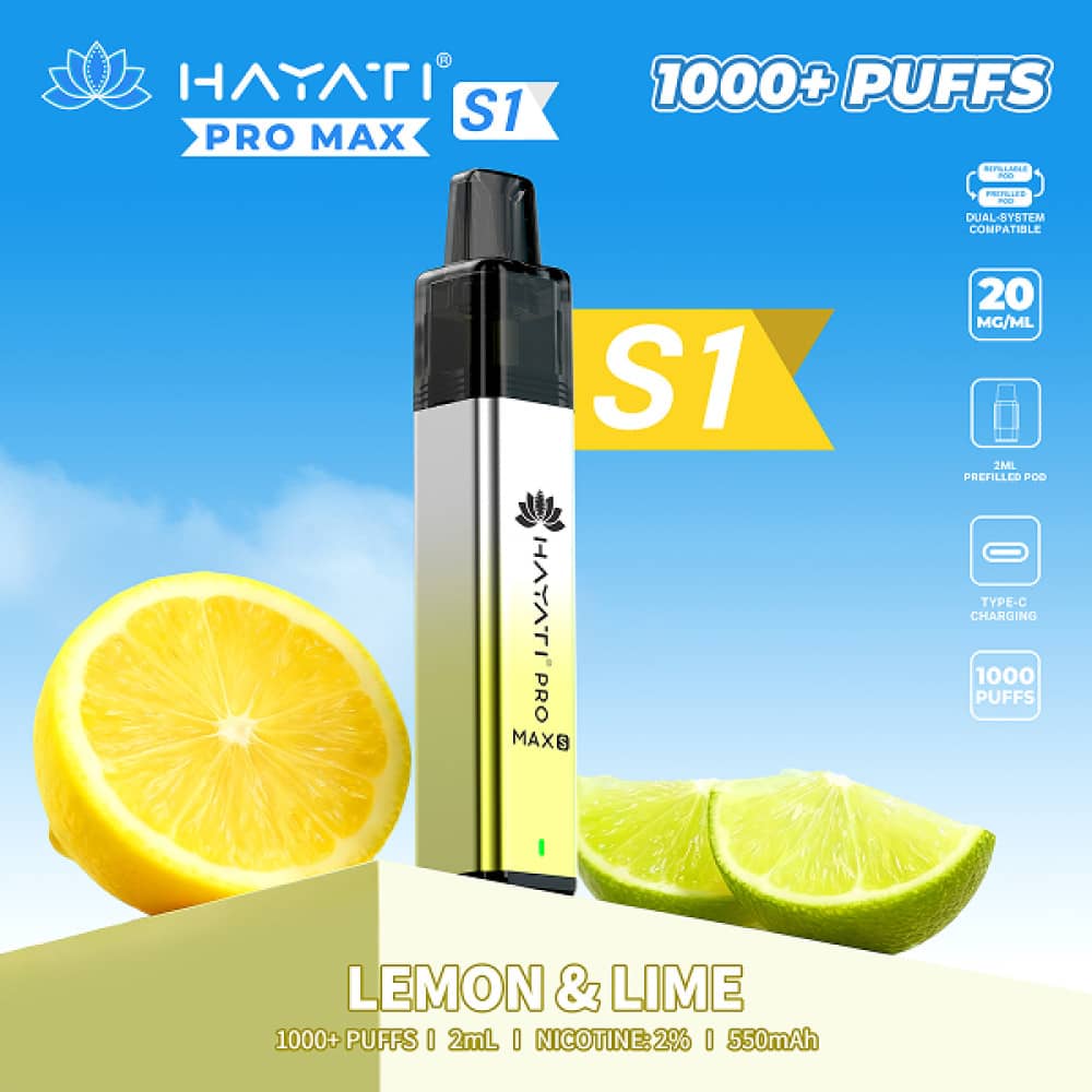 Hayati Pro Max S1 Prefilled Vape Kit Lemon Lime