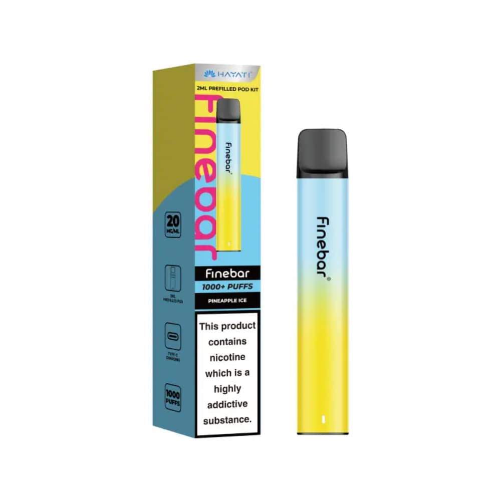 Hayati Finebar 1000 Prefilled Vape Kit Pineapple Ice
