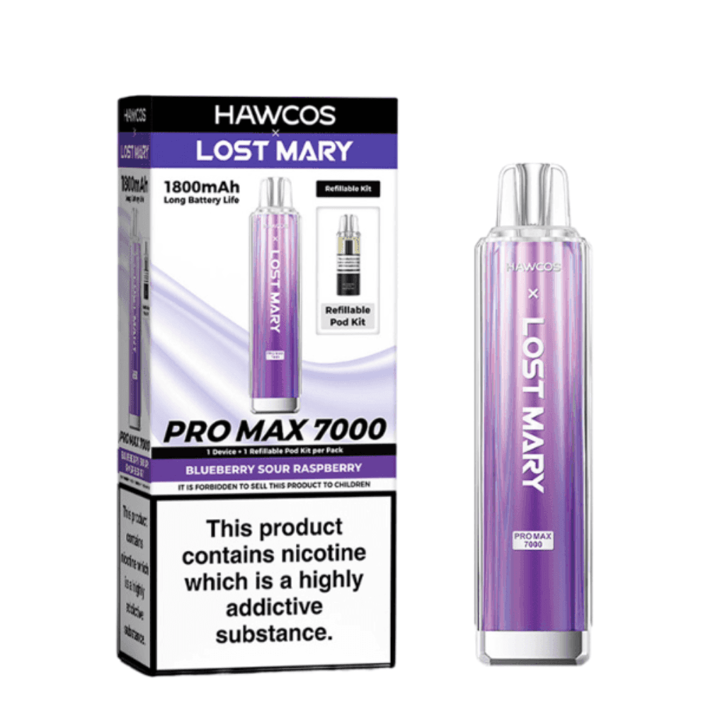 Hawcos x Lost Mary Pro Max 7000 Blueberry Sour Raspberry