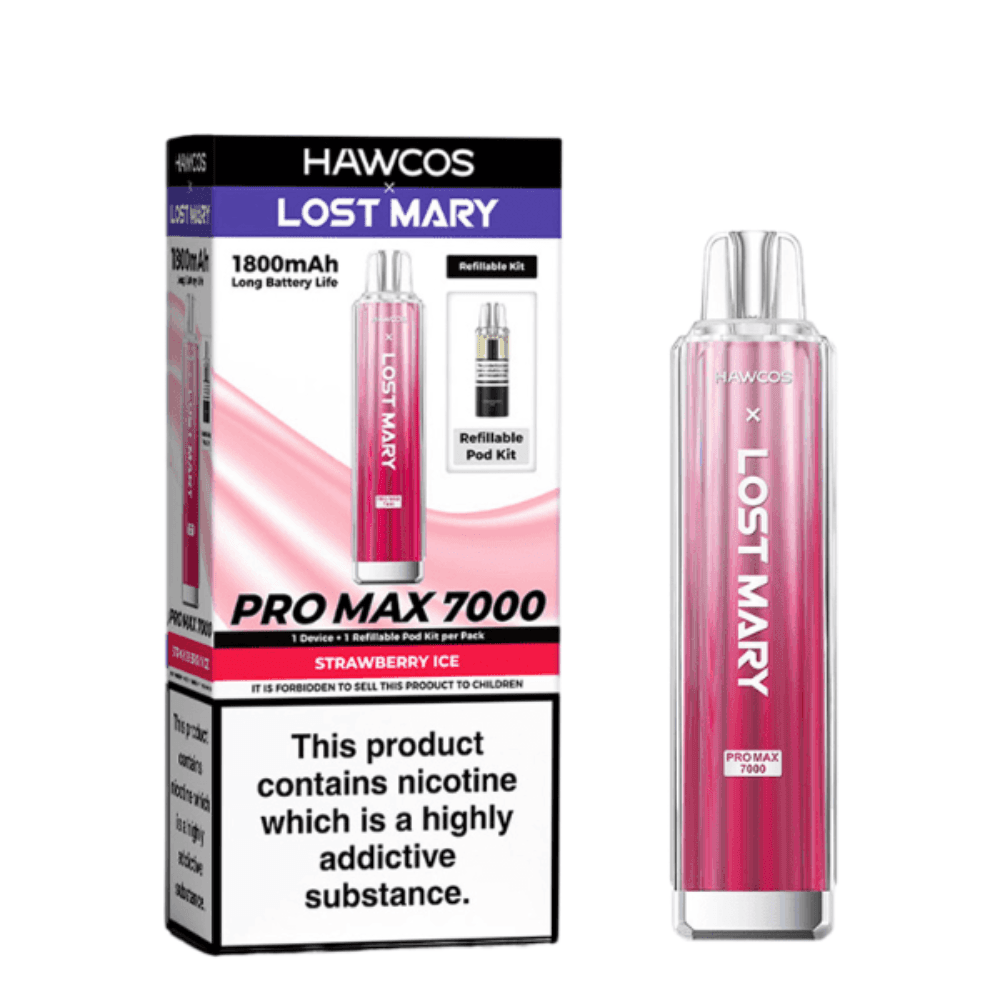 Hawcos x Lost Mary Pro Max 7000 Strawberry Ice