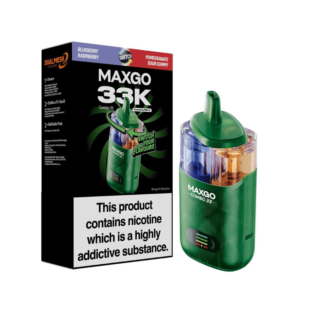 Maxgo 33k Prefilled Vape Kit Blueberry Raspberry / Pomegranate Sour Gummy