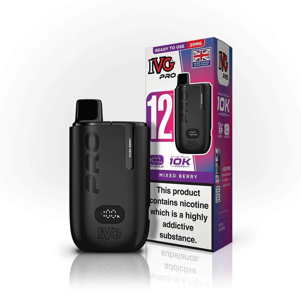IVG Pro 10k Prefilled Pod Vape Kit Mixed Berry Kit