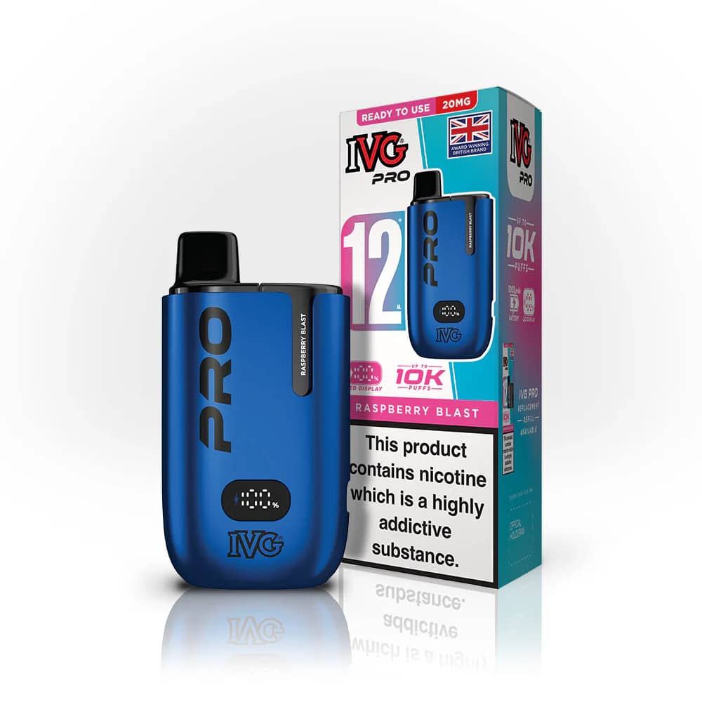 IVG Pro 10k Prefilled Pod Vape Kit Raspberry Blast