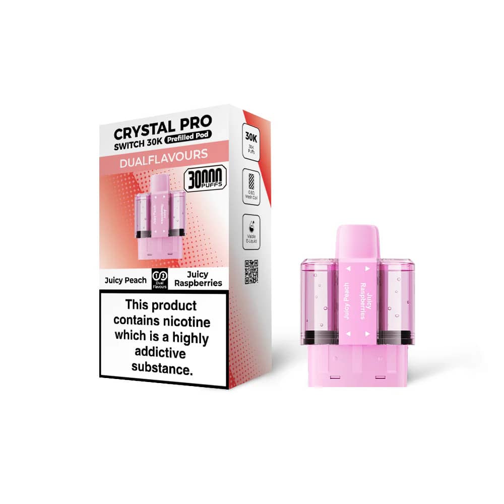 Crystal Pro Switch 30k Pods Juicy Peach / Juicy Raspberries