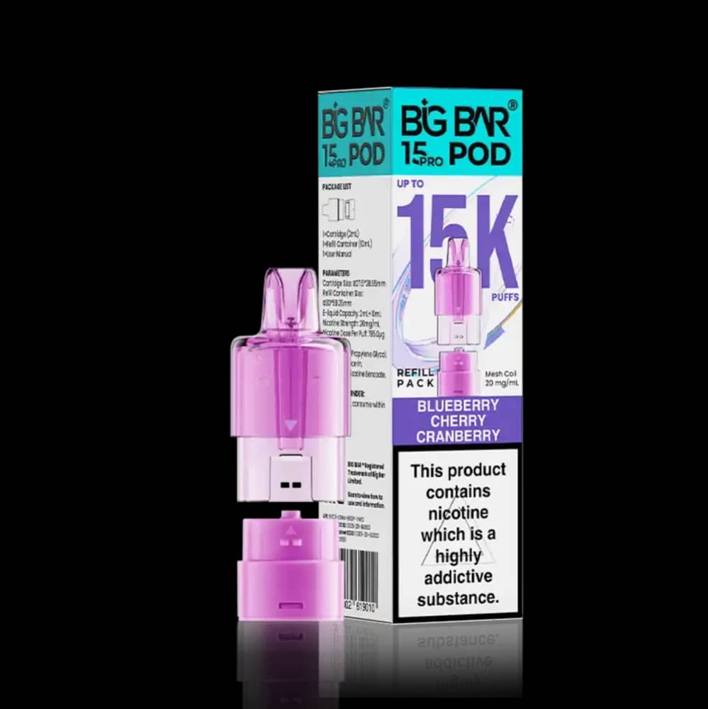 Big Bar Pro 15k Refill Pods Blueberry Cherry Cranberry