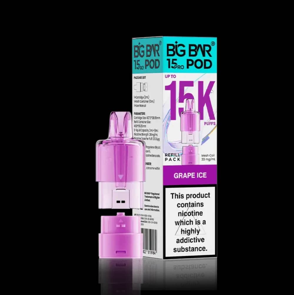 Big Bar Pro 15k Refill Pods Grape Ice
