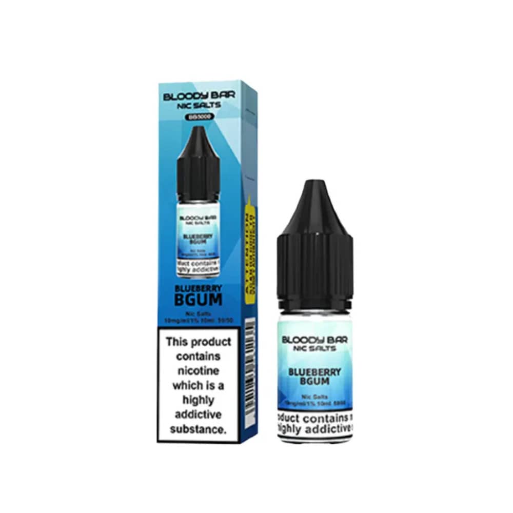 Bloody Bar Nic Salts e liquids 10ml Blueberry BGum 10mg