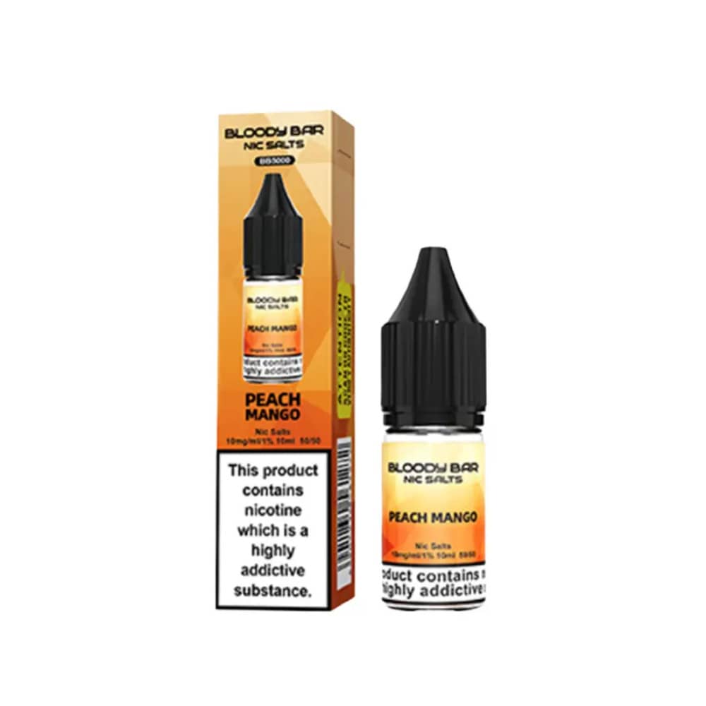 Bloody Bar Nic Salts e liquids 10ml Peach Mango 10mg