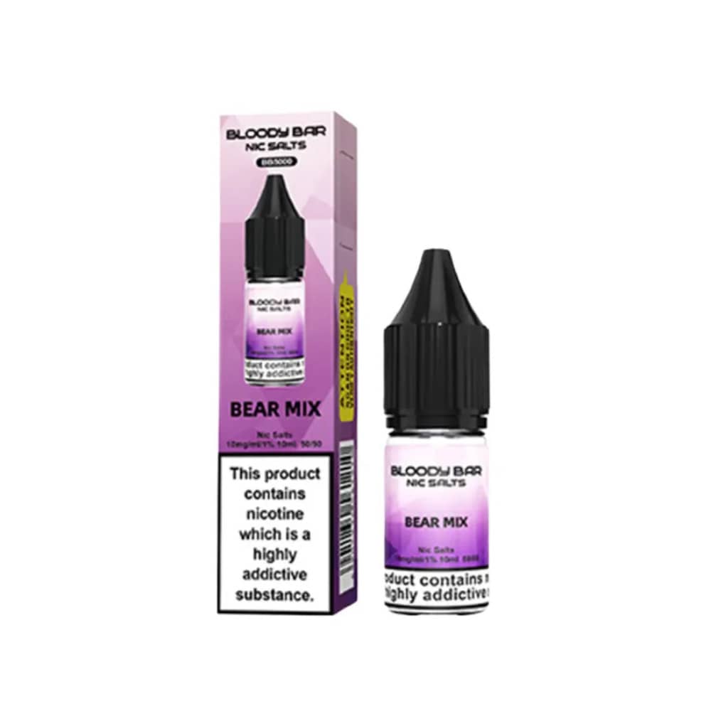 Bloody Bar Nic Salts e liquids 10ml Bear Mix 20mg