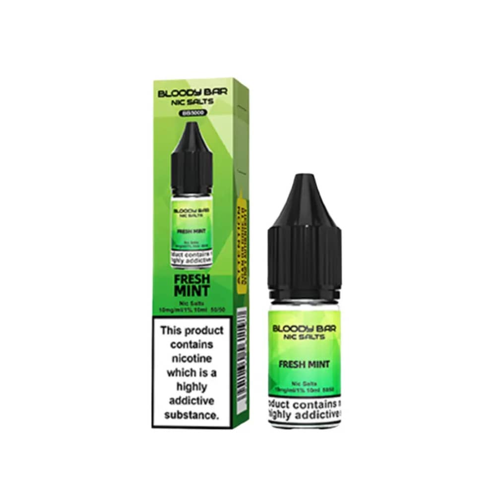 Bloody Bar Nic Salts e liquids 10ml Fresh Mint 20mg