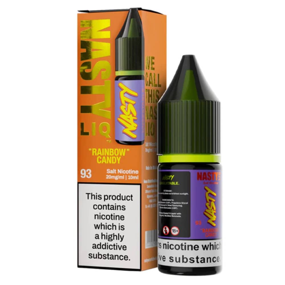 Nasty Liq Nic Salts e liquids 10ml Rainbow Candy 20mg