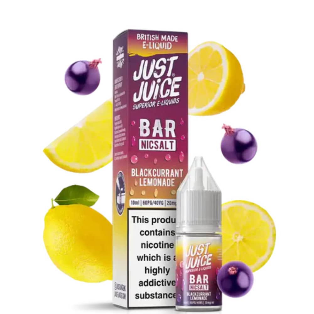 Just Juice Bar Nic Salts e liquids 10ml Blackcurrant Lemonade 20mg