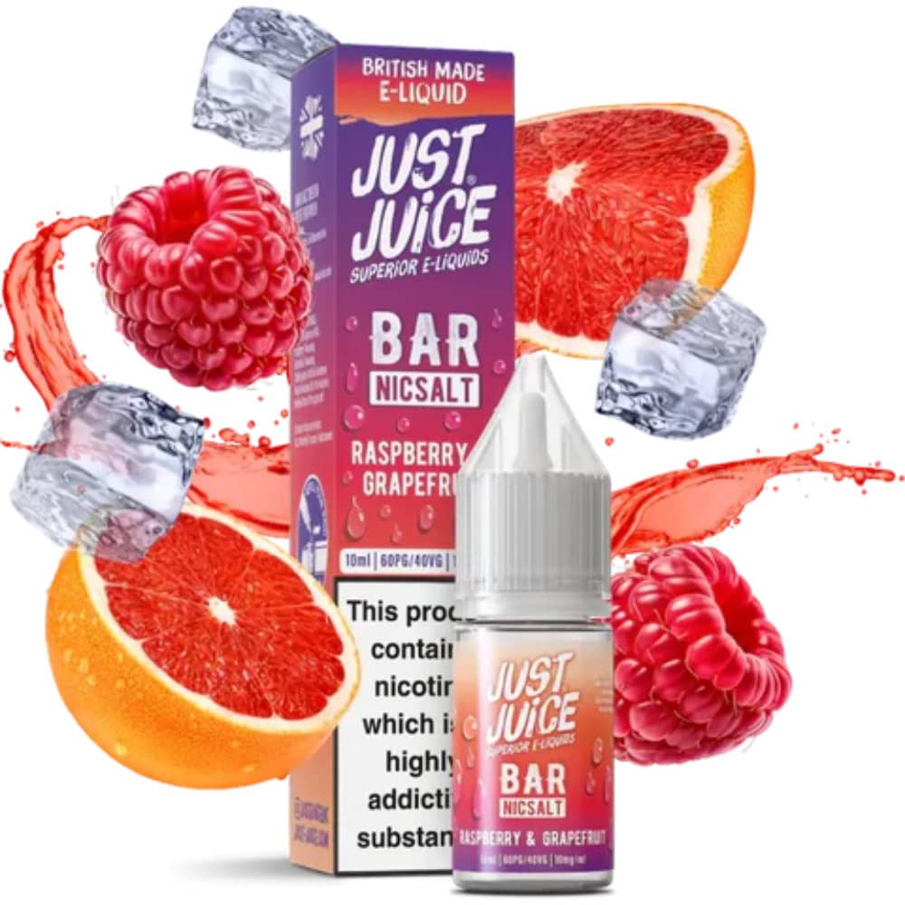 Just Juice Bar Nic Salts e liquids 10ml Raspberry & Grapefruit 10mg