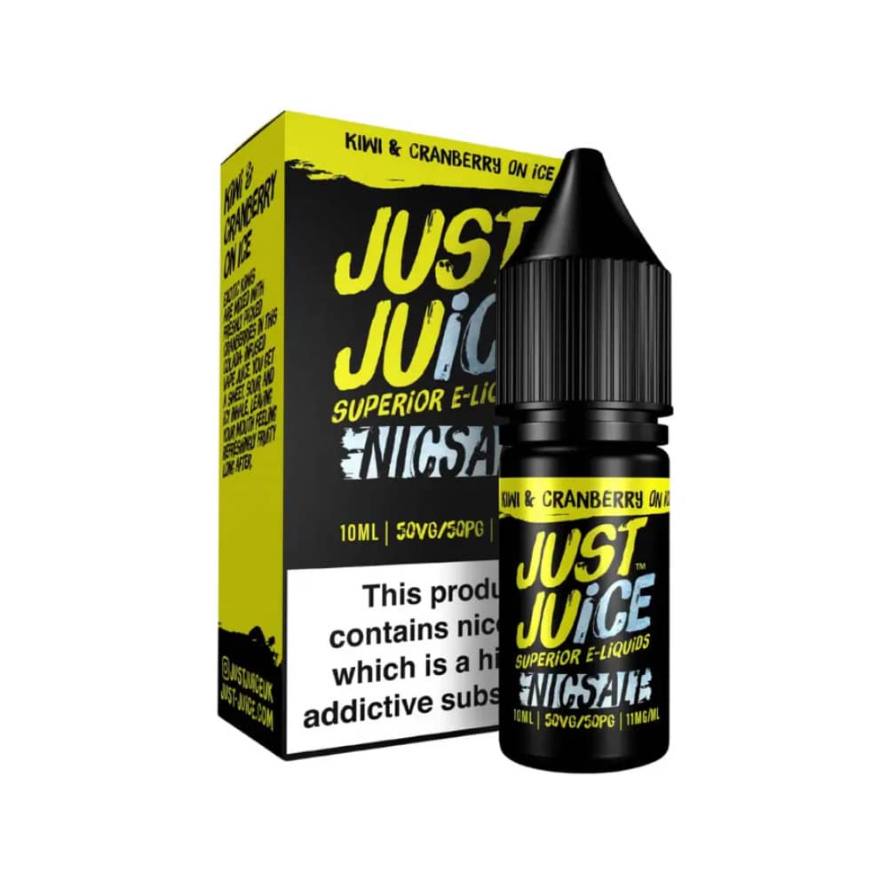 Just Juice Original Nic Salts e liquids 10ml Kiwi Cranberry On Ice 20mg