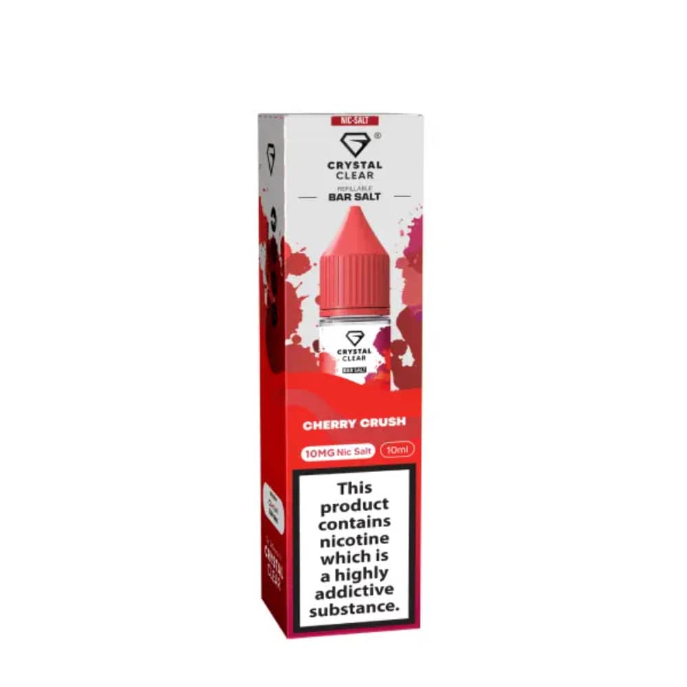 Crystal Clear Nic Salts e liquids 10ml Cherry Crush 20mg