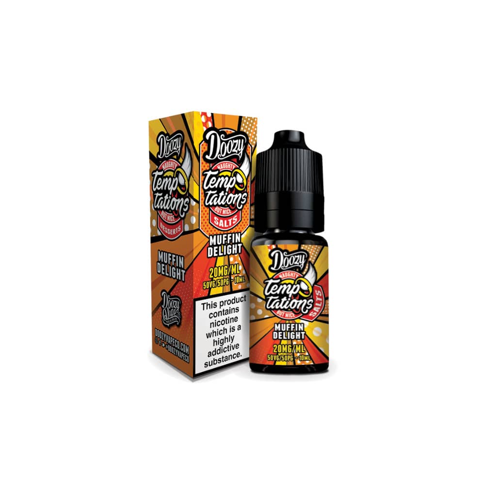 Doozy Temptation Nic Salts e liquids 10ml Muffin Delight 10mg